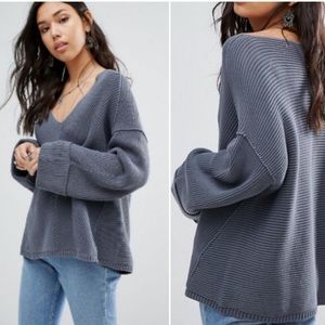 Free People La Brea V Neck Sweater